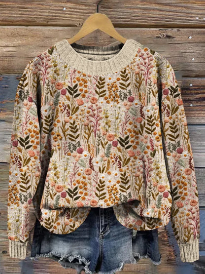 Leah | Comfortable Floral Sweater