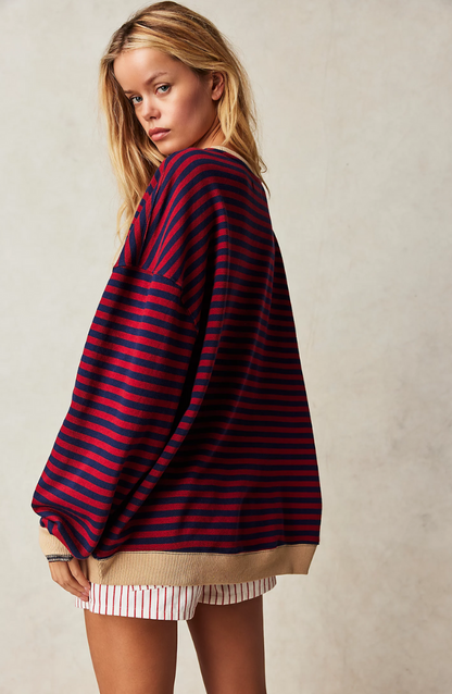 Maya | Striped Oversized Sweater