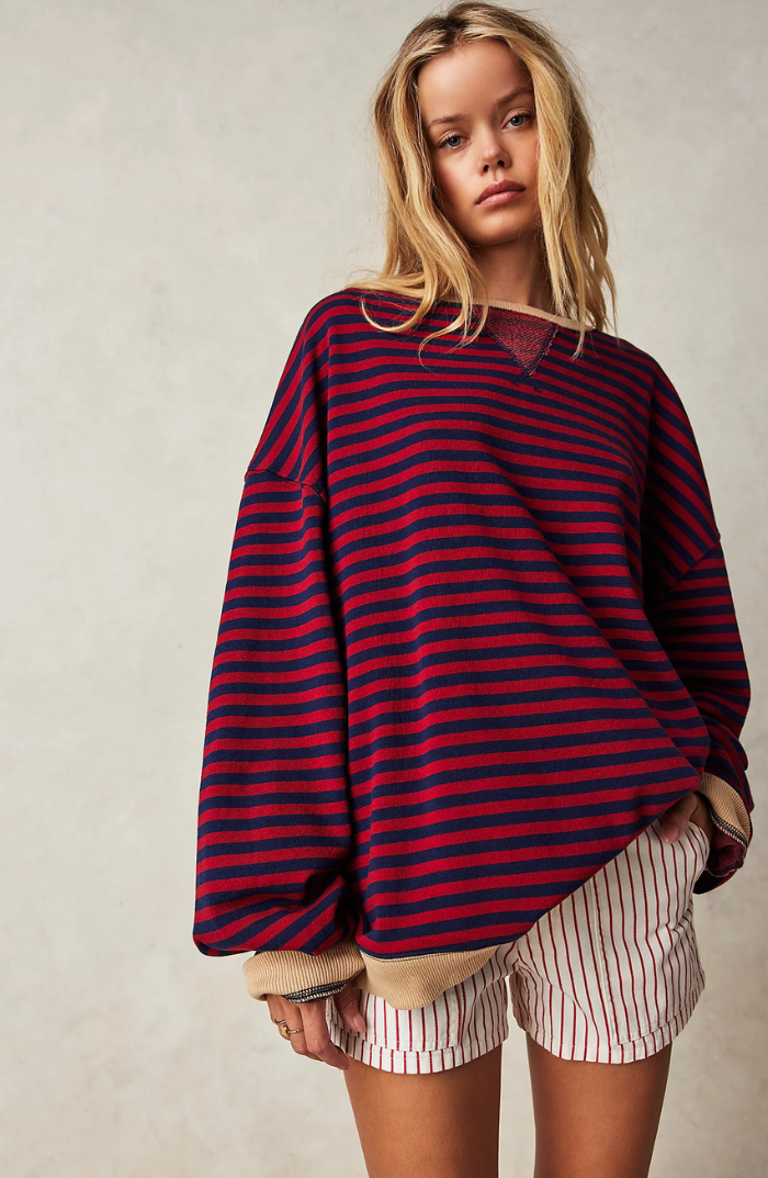 Maya | Striped Oversized Sweater